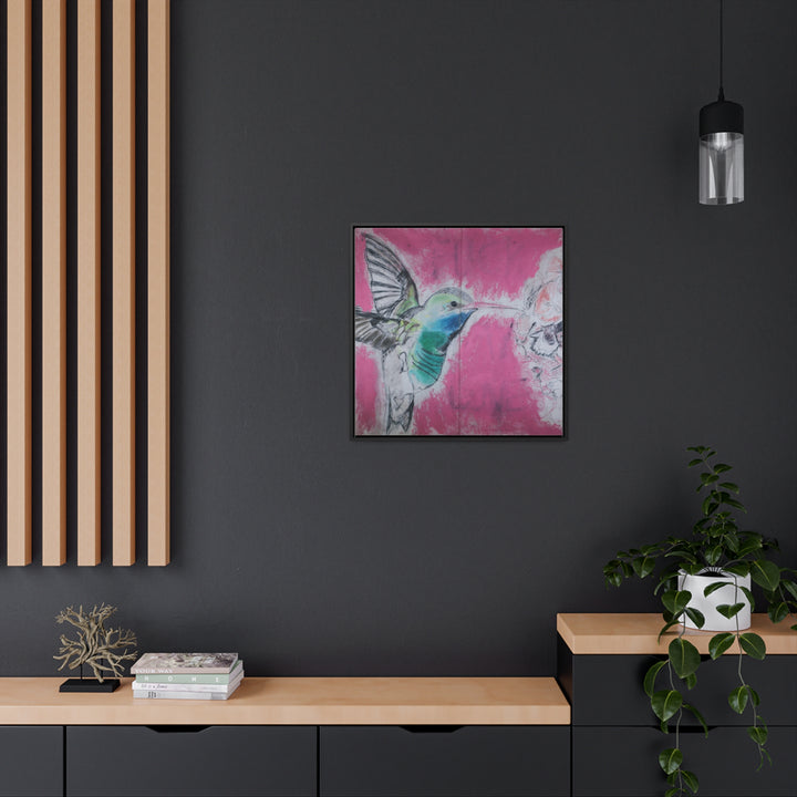 "Hummingbird #4" Gallery Wrapped/Framed Canvas (MFG by Printify)