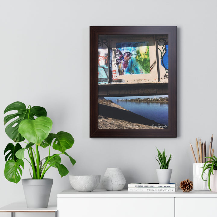 "Hummingbird #3 Marina Del Rey, CA" - Framed Print