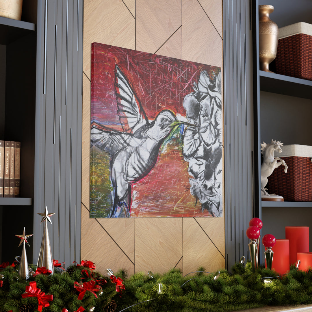 "Hummingbird #1" - Gallery Wrapped Canvas (MFG by Printify)