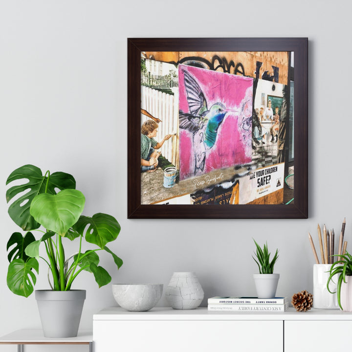 "Hummingbird #4 DT Portland, OR" - Framed Print