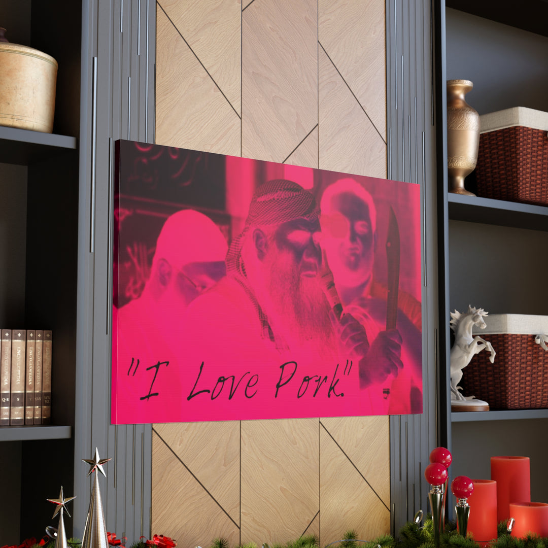 "I Love Pork" Gallery Wrapped Canvas