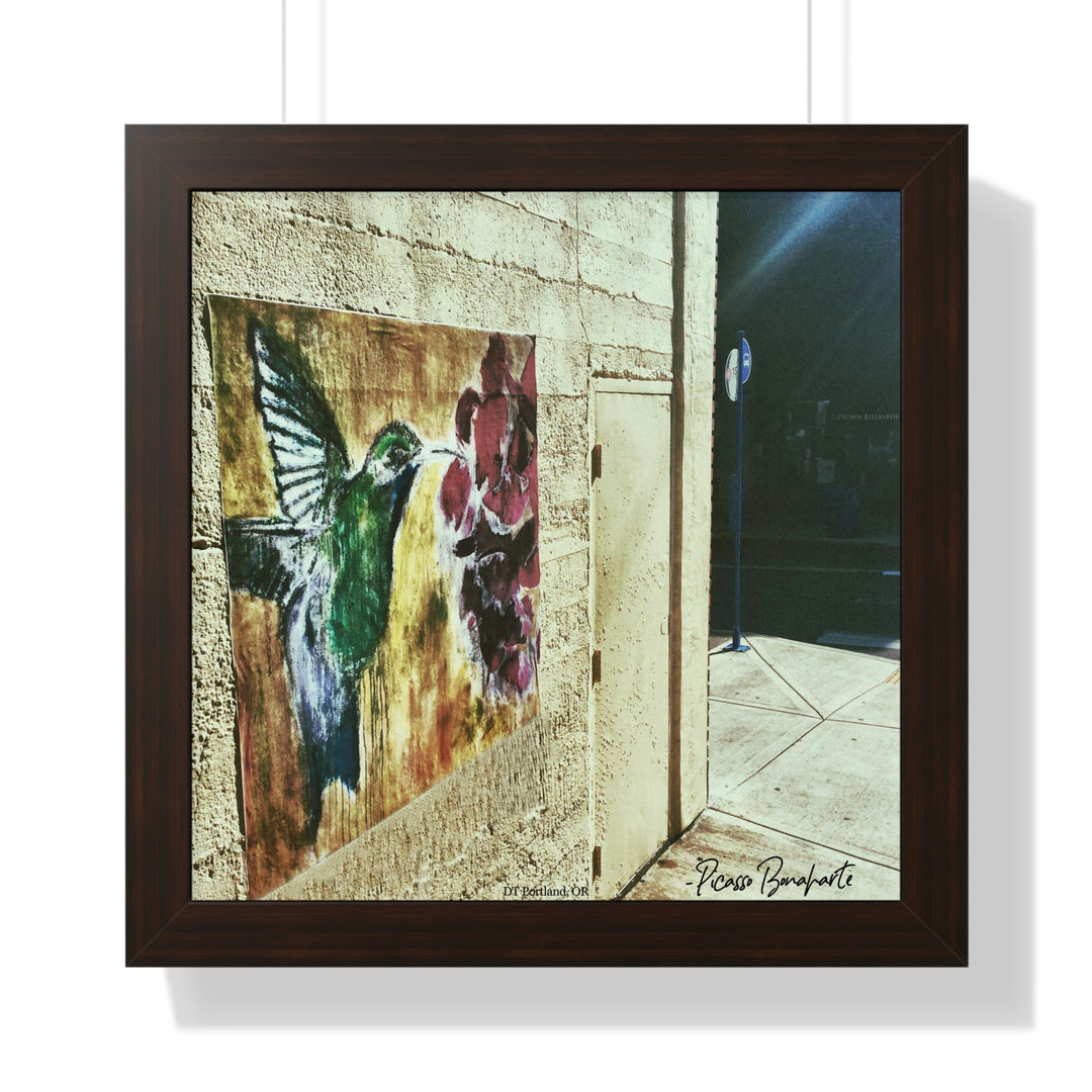 "Hummingbird #2 DT Portland, OR" - Framed Print