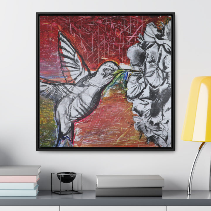 "Hummingbird #1" Gallery Wrapped/Framed Canvas (MFG by Printify)