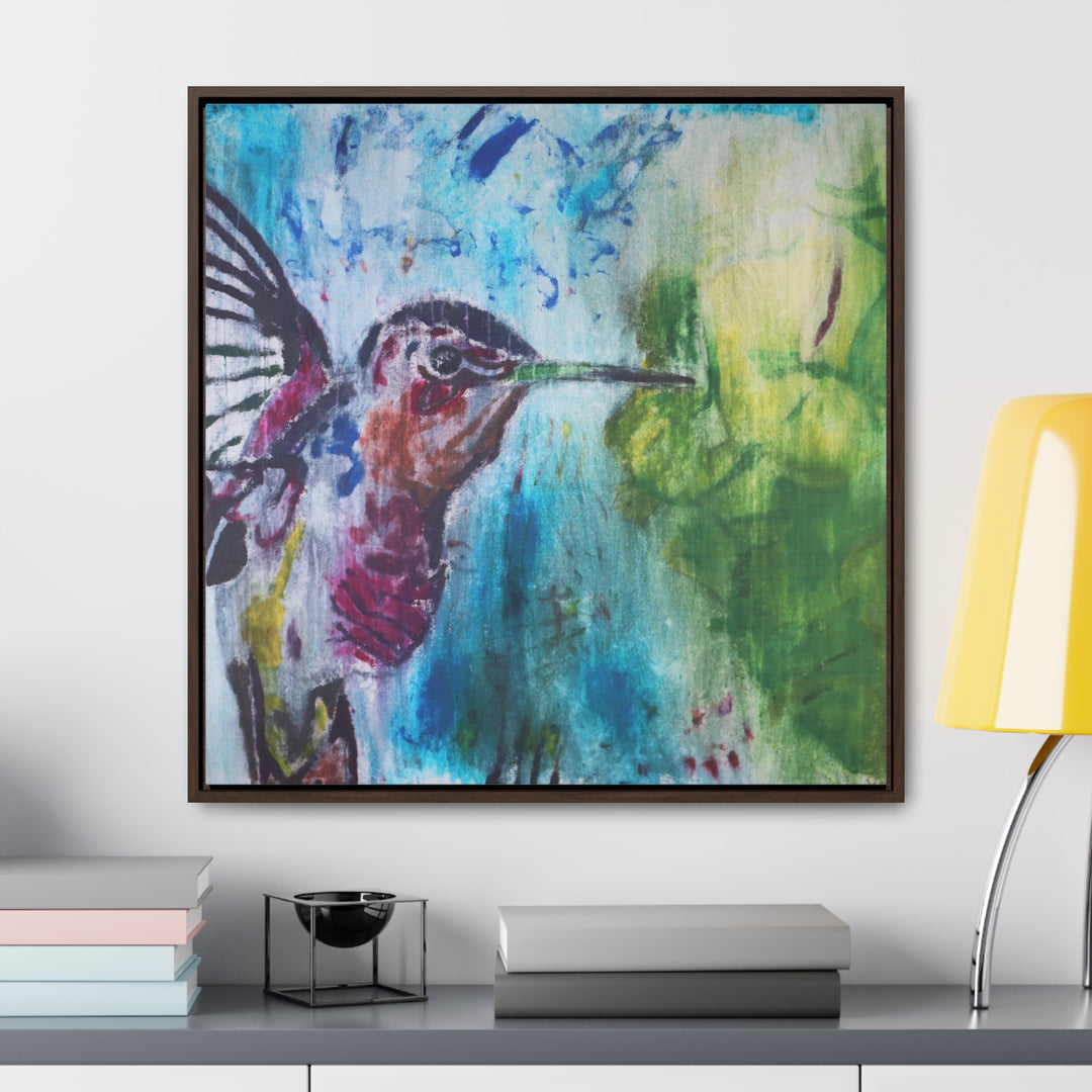 "Hummingbird #3" Gallery Wrapped/Framed Canvas (MFG by Printify)