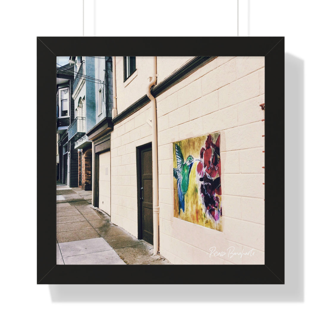 "Hummingbird #2 Mission District, SF" - Framed Print