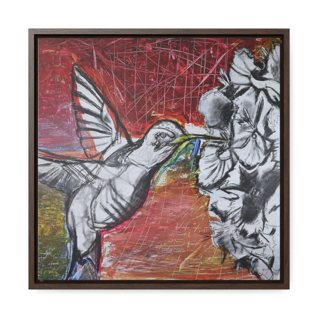 "Hummingbird #1" Gallery Wrapped/Framed Canvas (MFG by Printify)