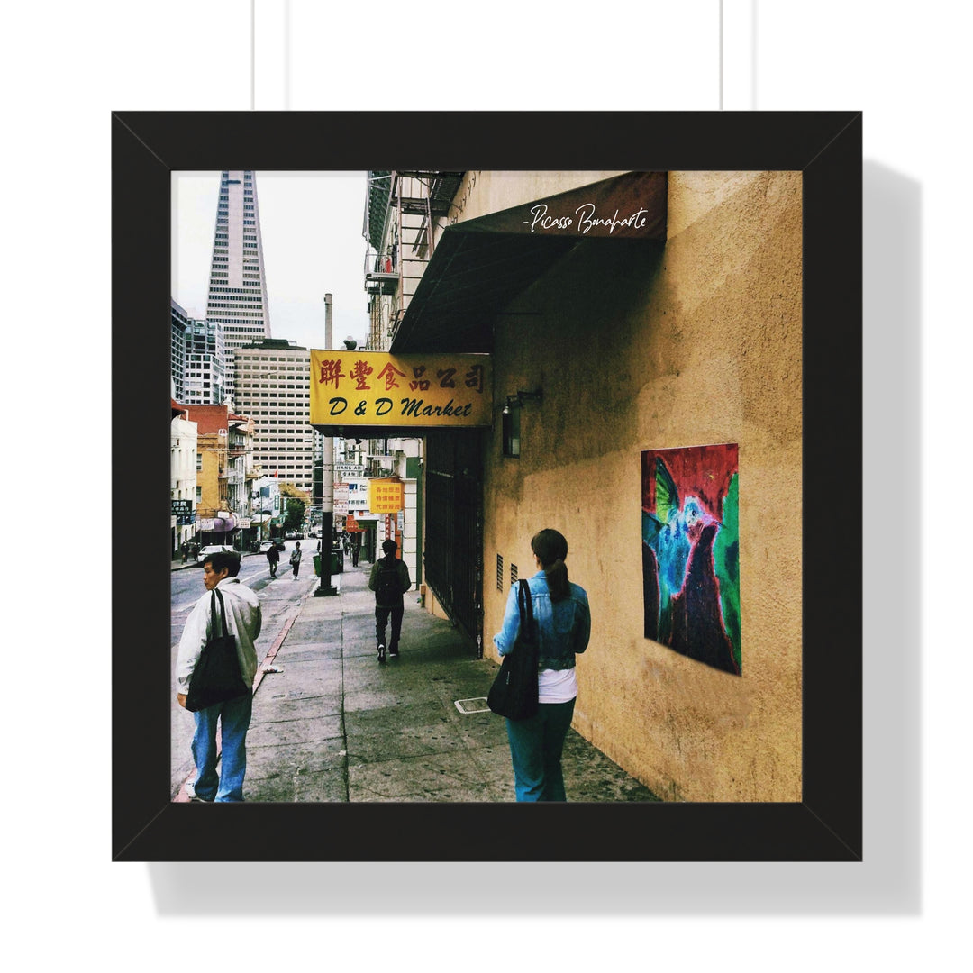 Hummingbird #7 China Town, SF" - Framed Print