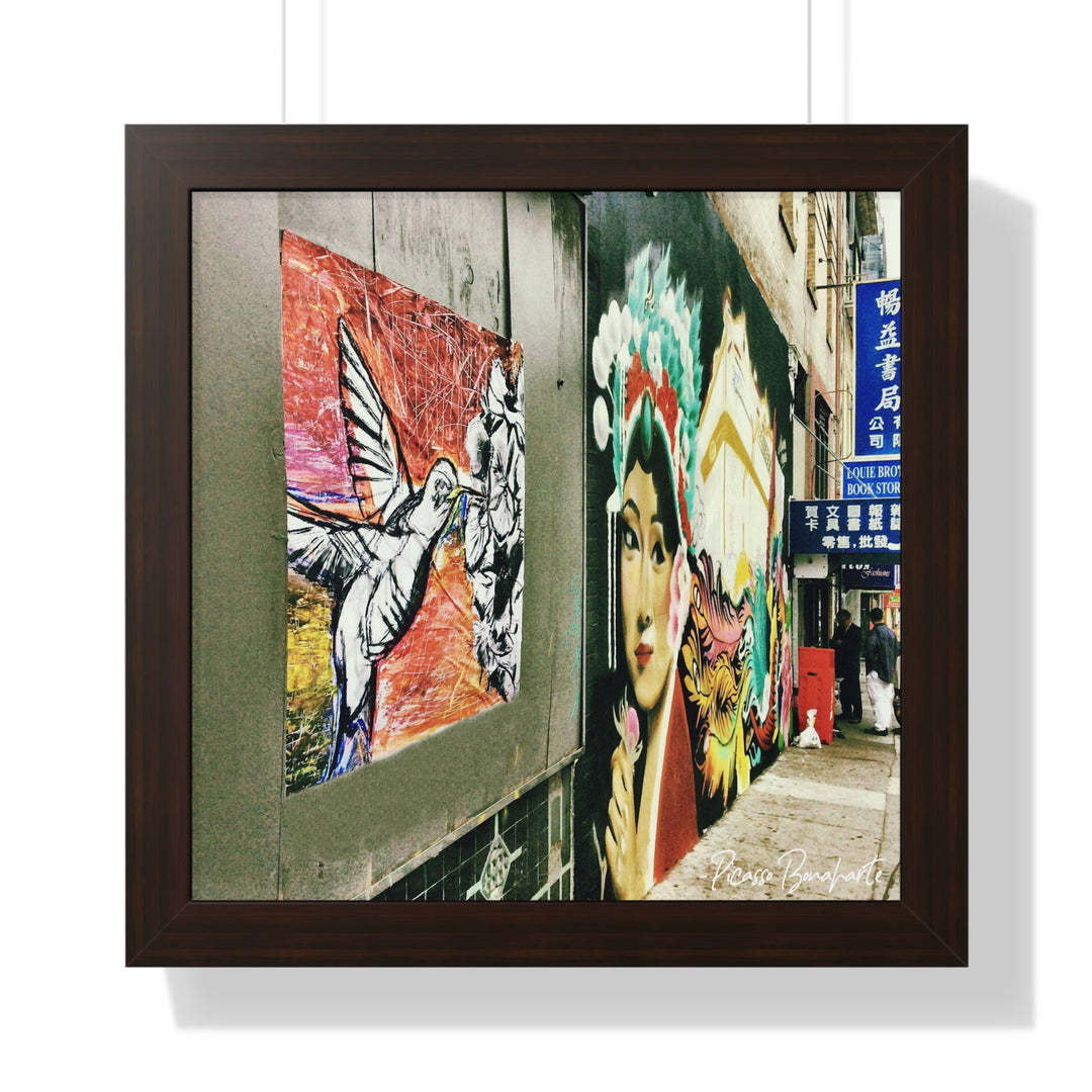 "Hummingbird #1 China Town, SF" - Framed Print