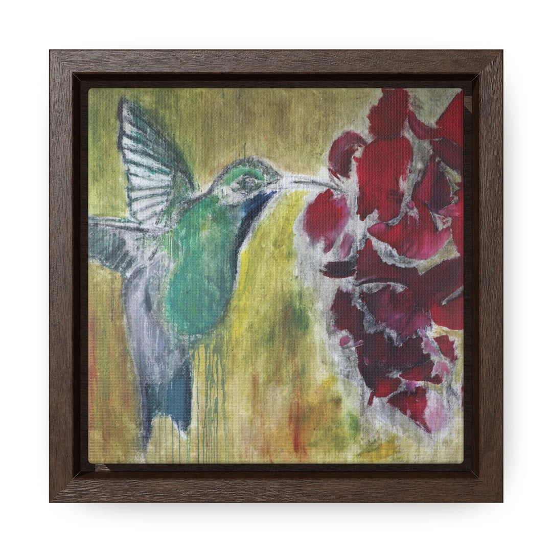 "Hummingbird #2" Gallery Wrapped/Framed Canvas (MFG by Printify)