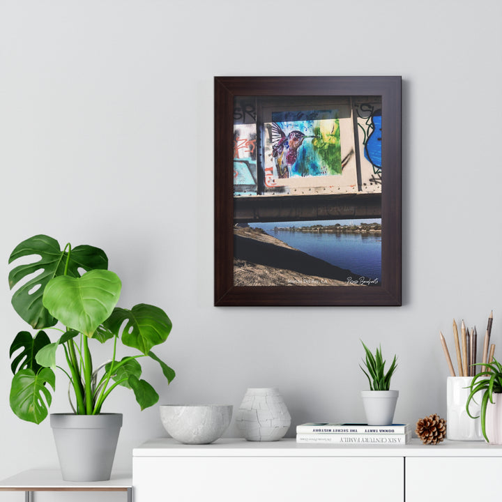 "Hummingbird #3 Marina Del Rey, CA" - Framed Print