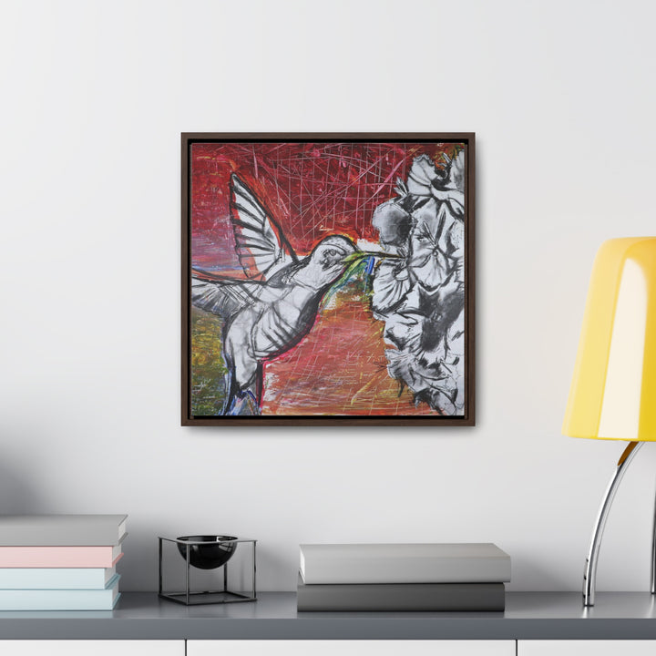 "Hummingbird #1" Gallery Wrapped/Framed Canvas (MFG by Printify)