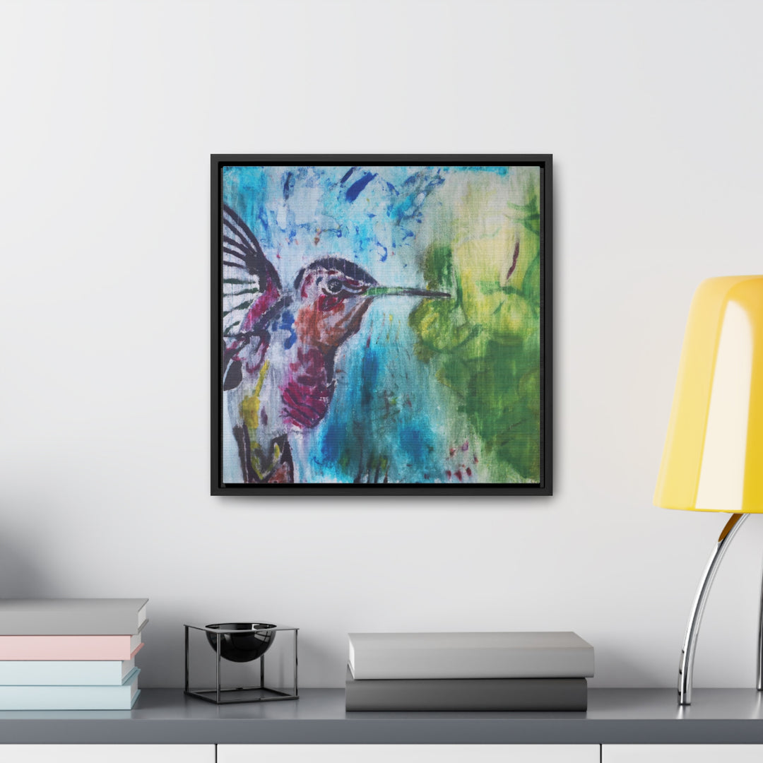 "Hummingbird #3" Gallery Wrapped/Framed Canvas (MFG by Printify)