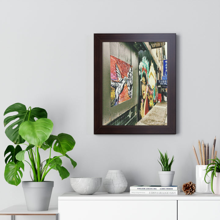 "Hummingbird #1 China Town, SF" - Framed Print