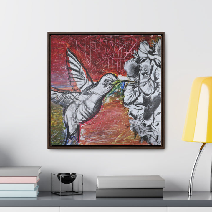 "Hummingbird #1" Gallery Wrapped/Framed Canvas (MFG by Printify)