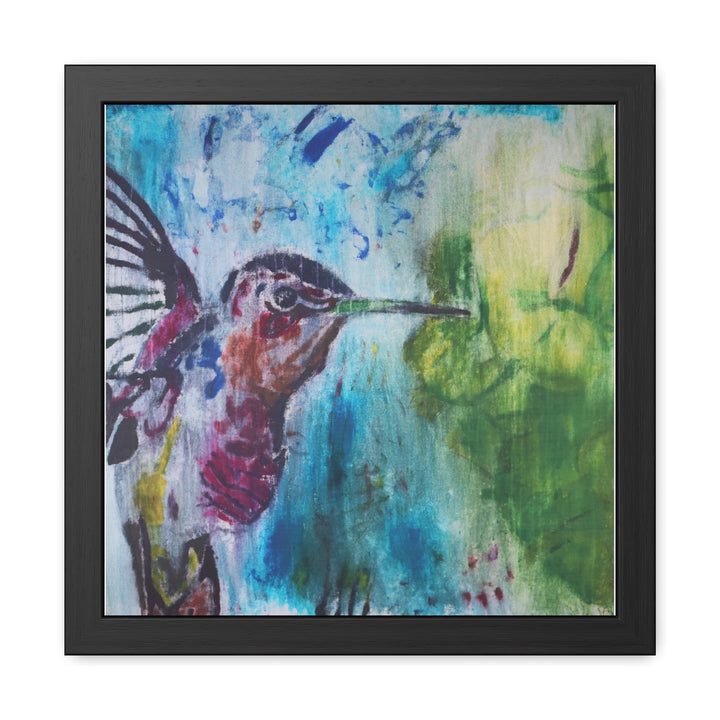 "Hummingbird #3" - Framed Poster (MFG by Printify)