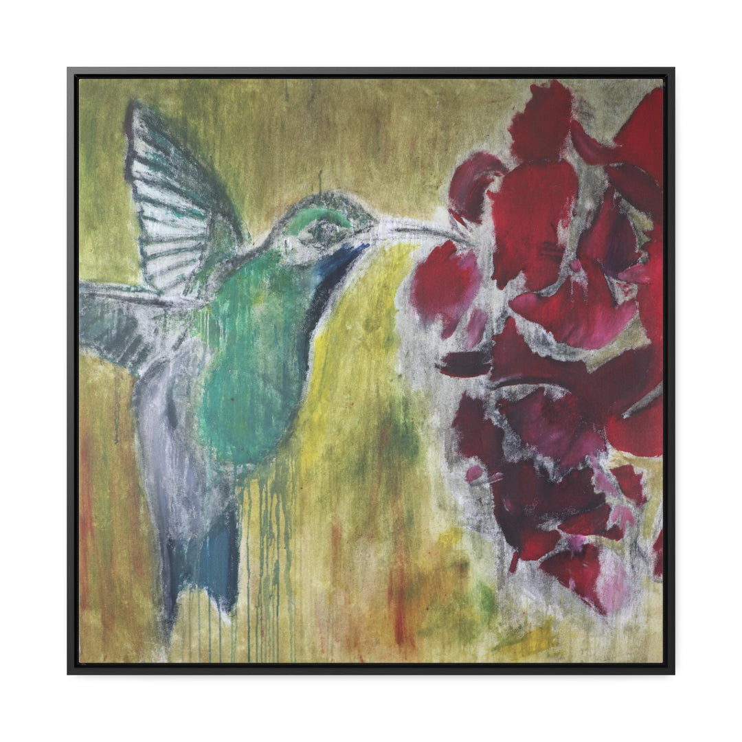 "Hummingbird #2" Gallery Wrapped/Framed Canvas (MFG by Printify)