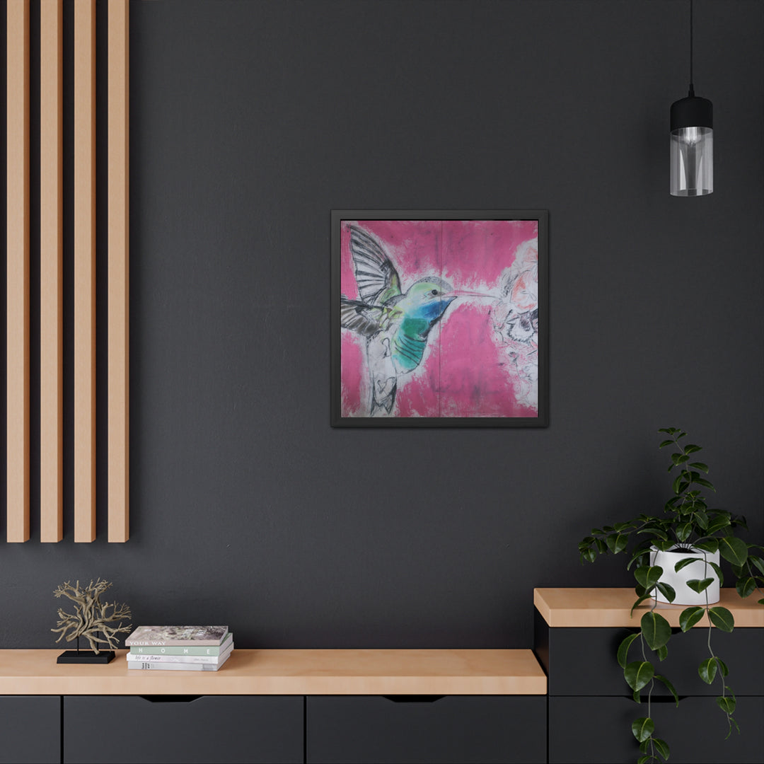 "Hummingbird #4" - Framed Poster (MFG by Printify)