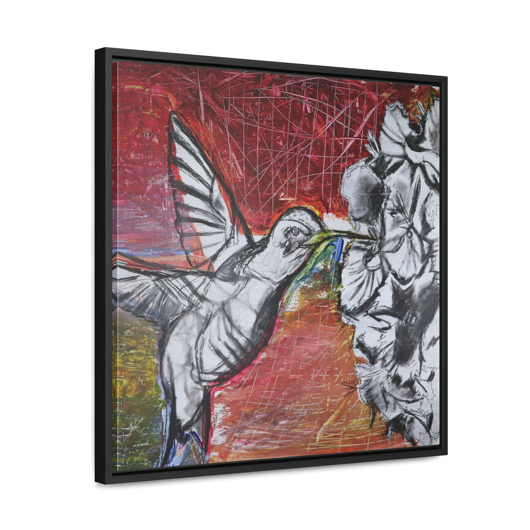 "Hummingbird #1" Gallery Wrapped/Framed Canvas (MFG by Printify)