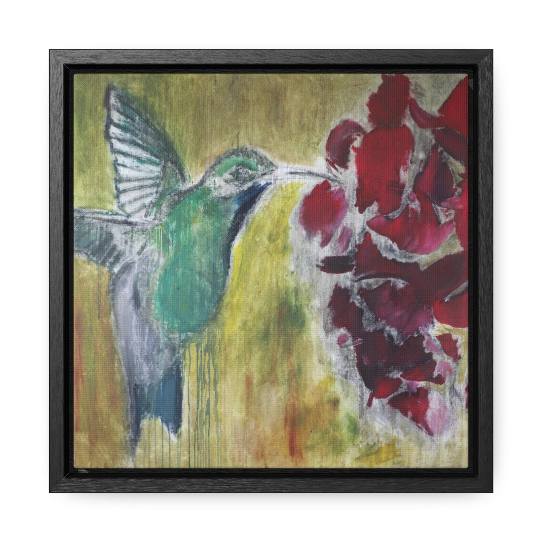 "Hummingbird #2" Gallery Wrapped/Framed Canvas (MFG by Printify)