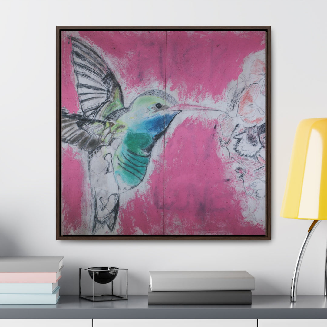 "Hummingbird #4" Gallery Wrapped/Framed Canvas (MFG by Printify)