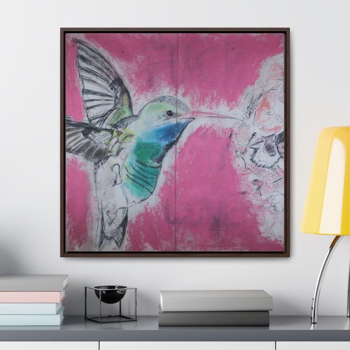 "Hummingbird #4" Gallery Wrapped/Framed Canvas (MFG by Printify)