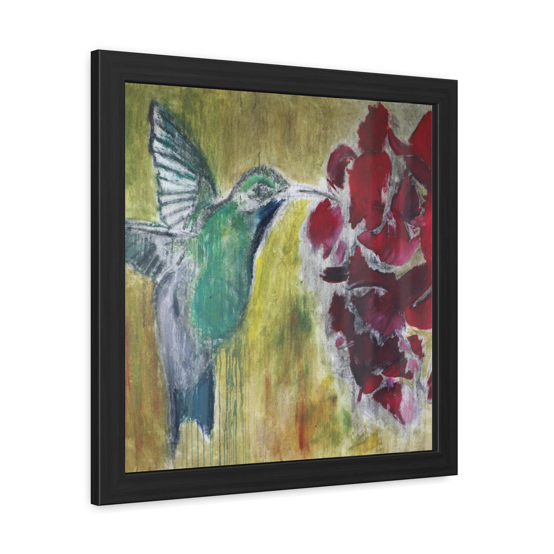 "Hummingbird #2" - Framed Poster (Unmatted MFG by Printify)