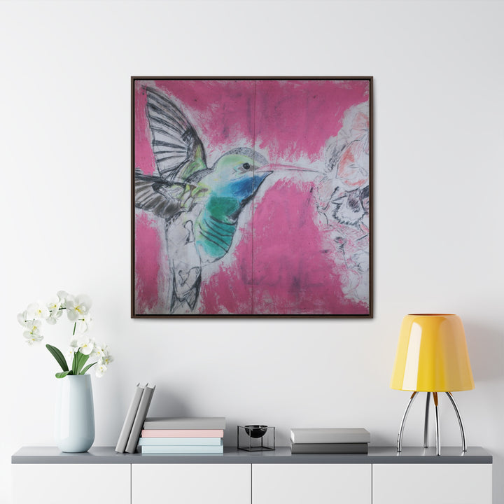 "Hummingbird #4" Gallery Wrapped/Framed Canvas (MFG by Printify)