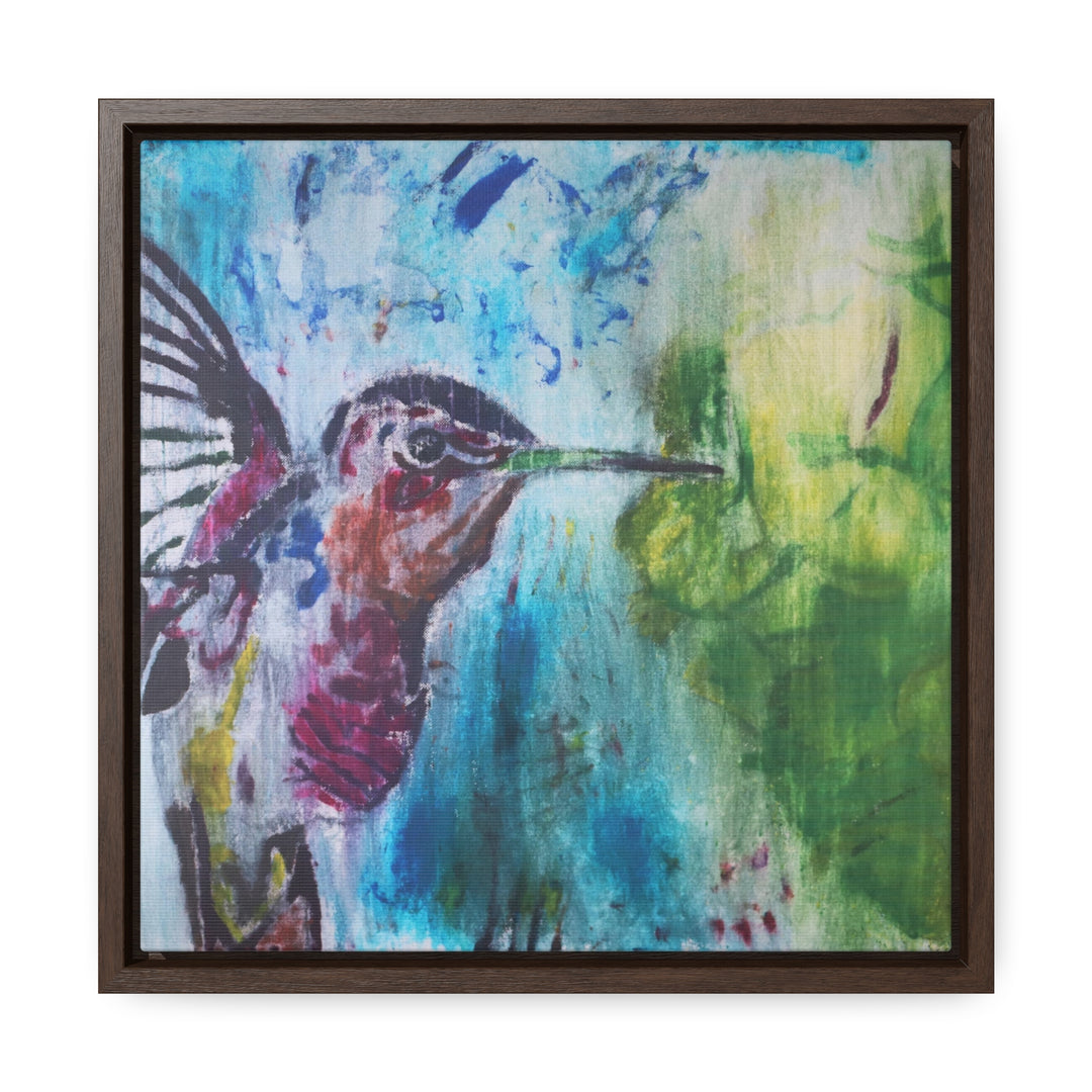 "Hummingbird #3" Gallery Wrapped/Framed Canvas (MFG by Printify)