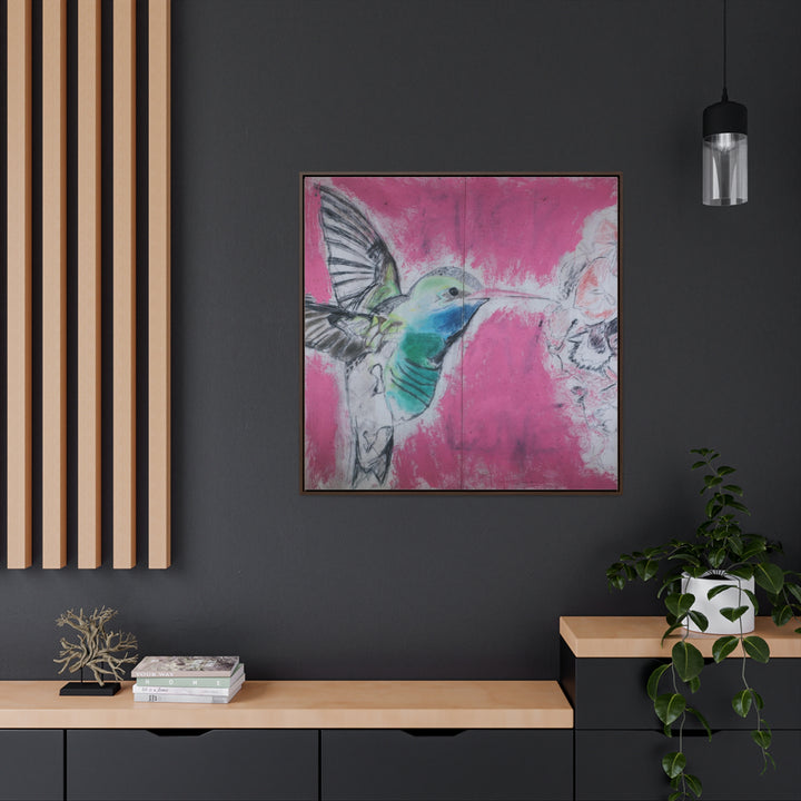 "Hummingbird #4" Gallery Wrapped/Framed Canvas (MFG by Printify)