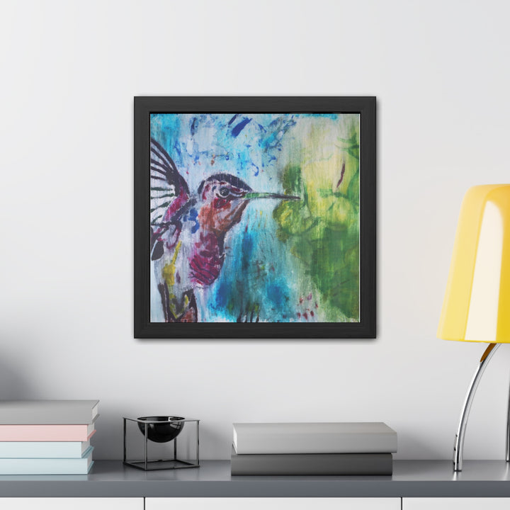 "Hummingbird #3" - Framed Poster (MFG by Printify)