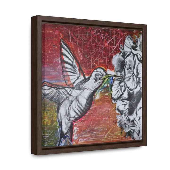 "Hummingbird #1" Gallery Wrapped/Framed Canvas (MFG by Printify)