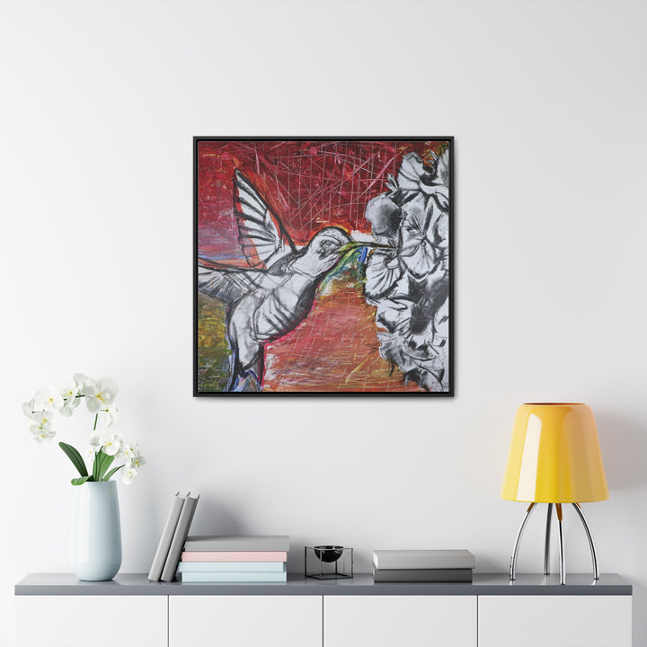 "Hummingbird #1" Gallery Wrapped/Framed Canvas (MFG by Printify)