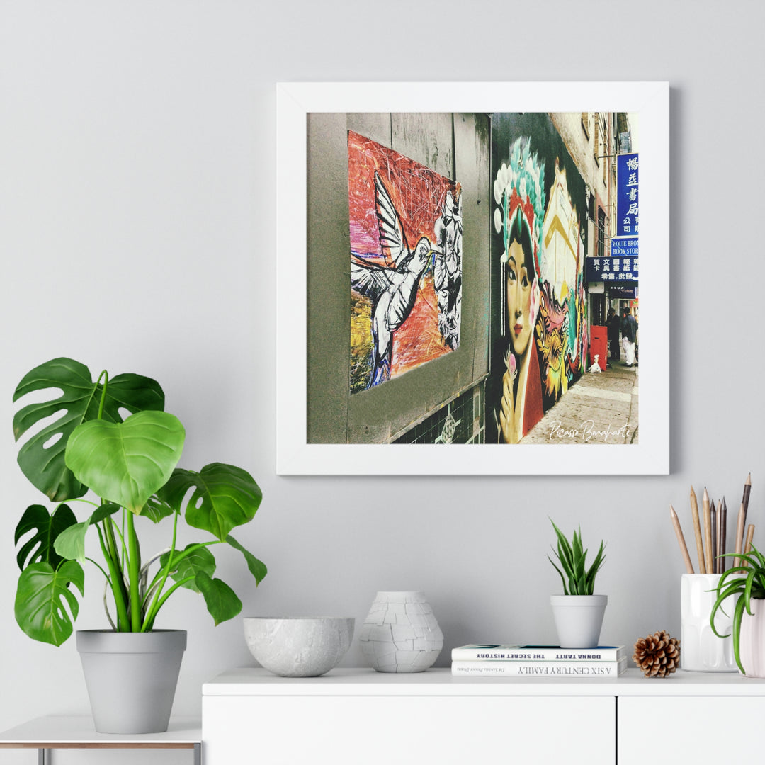 "Hummingbird #1 China Town, SF" - Framed Print