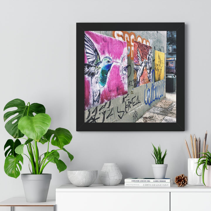 "Hummingbird #4,1,8 Haight-Ashbury, SF" - Framed Print