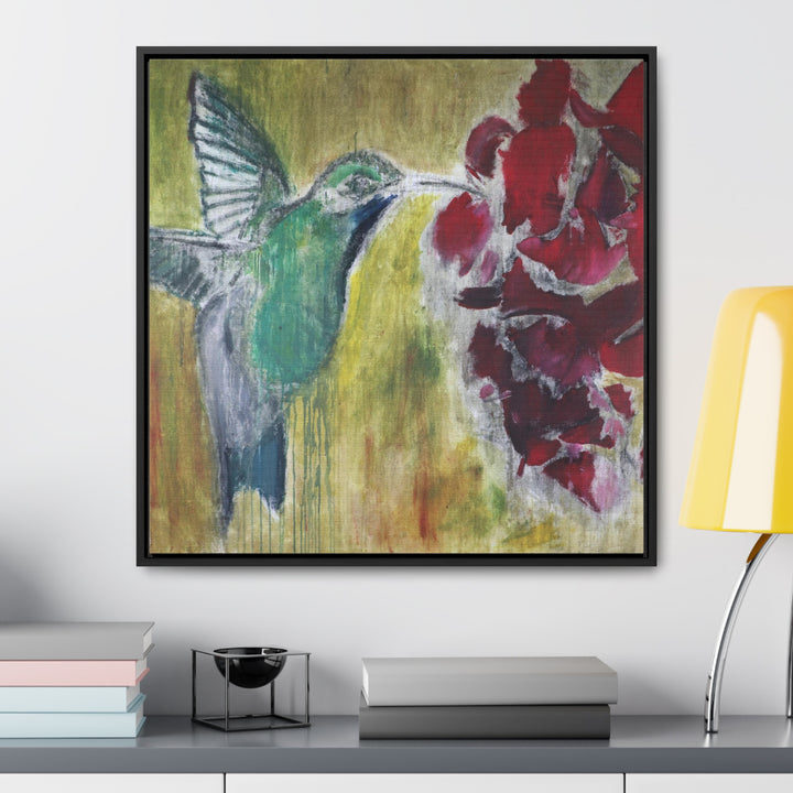 "Hummingbird #2" Gallery Wrapped/Framed Canvas (MFG by Printify)