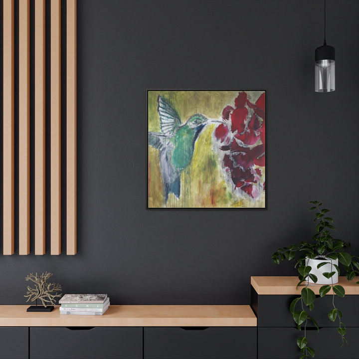 "Hummingbird #2" Gallery Wrapped/Framed Canvas (MFG by Printify)