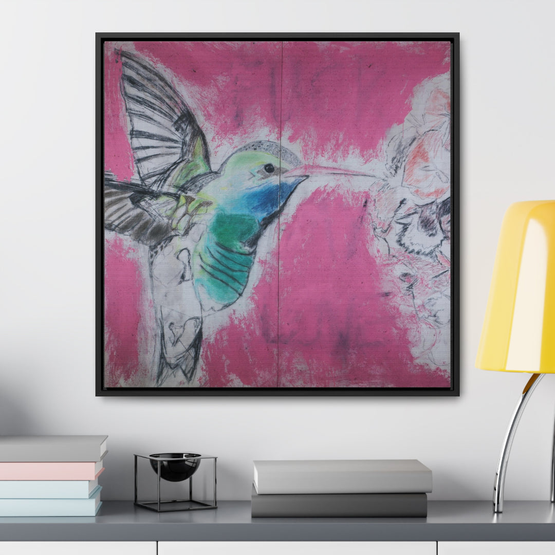 "Hummingbird #4" Gallery Wrapped/Framed Canvas (MFG by Printify)