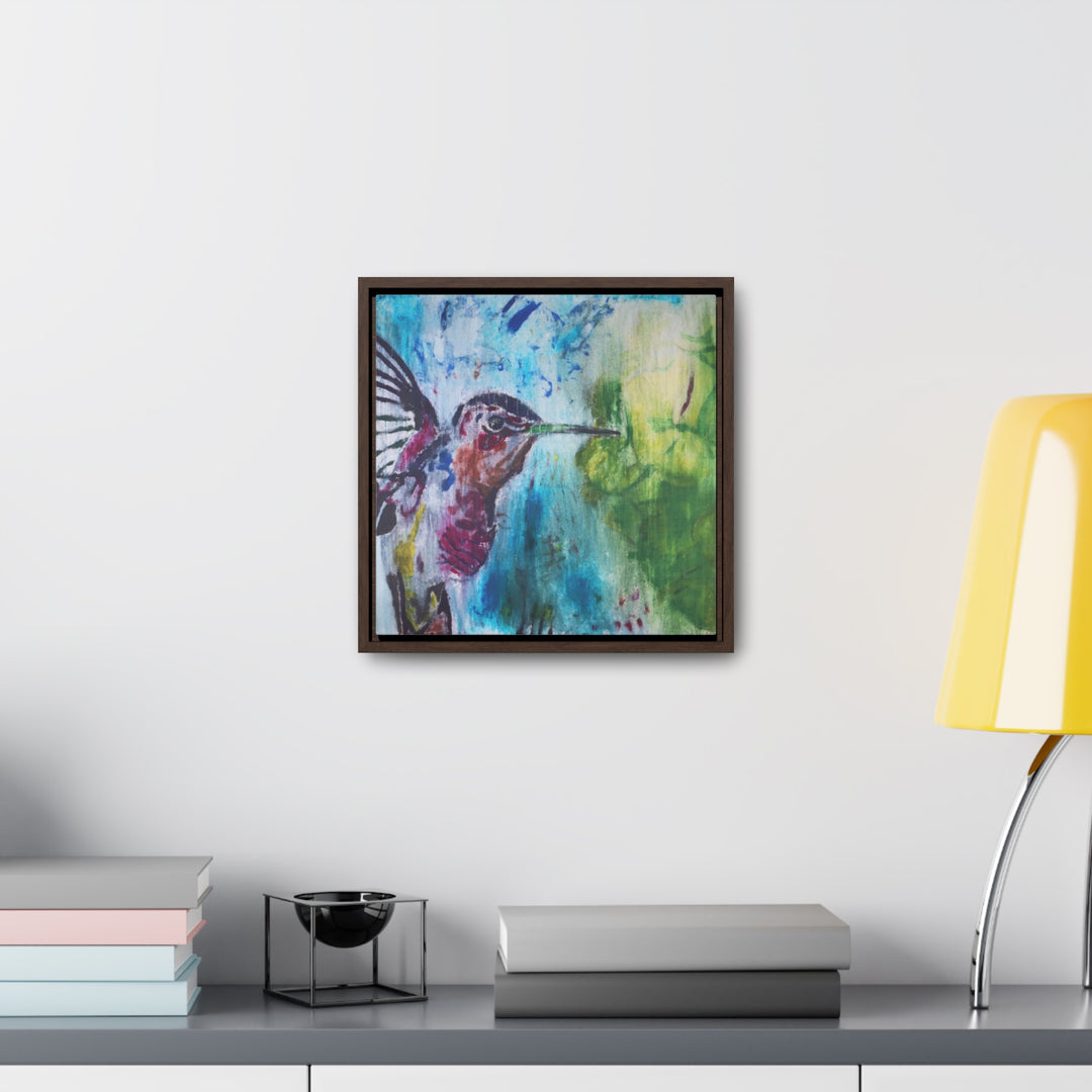 "Hummingbird #3" Gallery Wrapped/Framed Canvas (MFG by Printify)