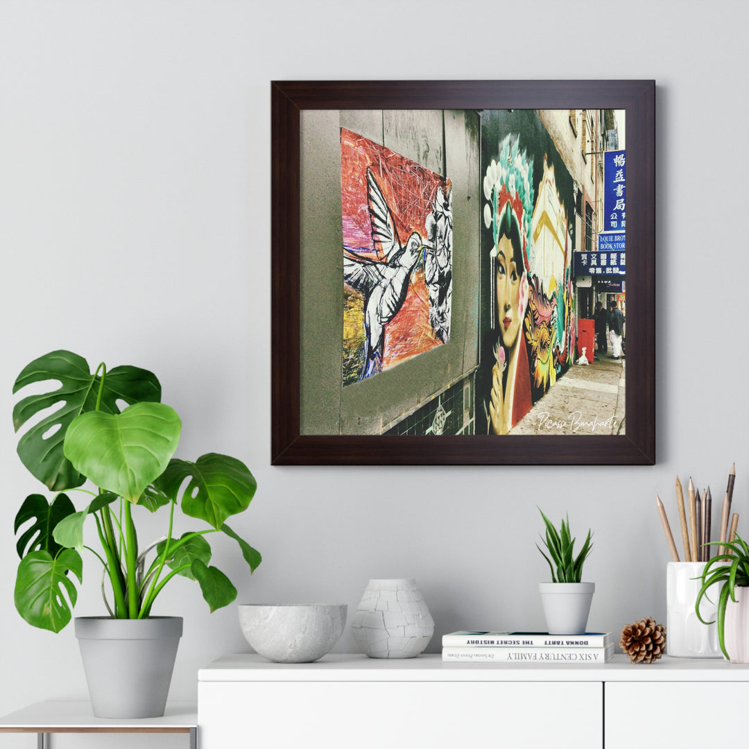 "Hummingbird #1 China Town, SF" - Framed Print