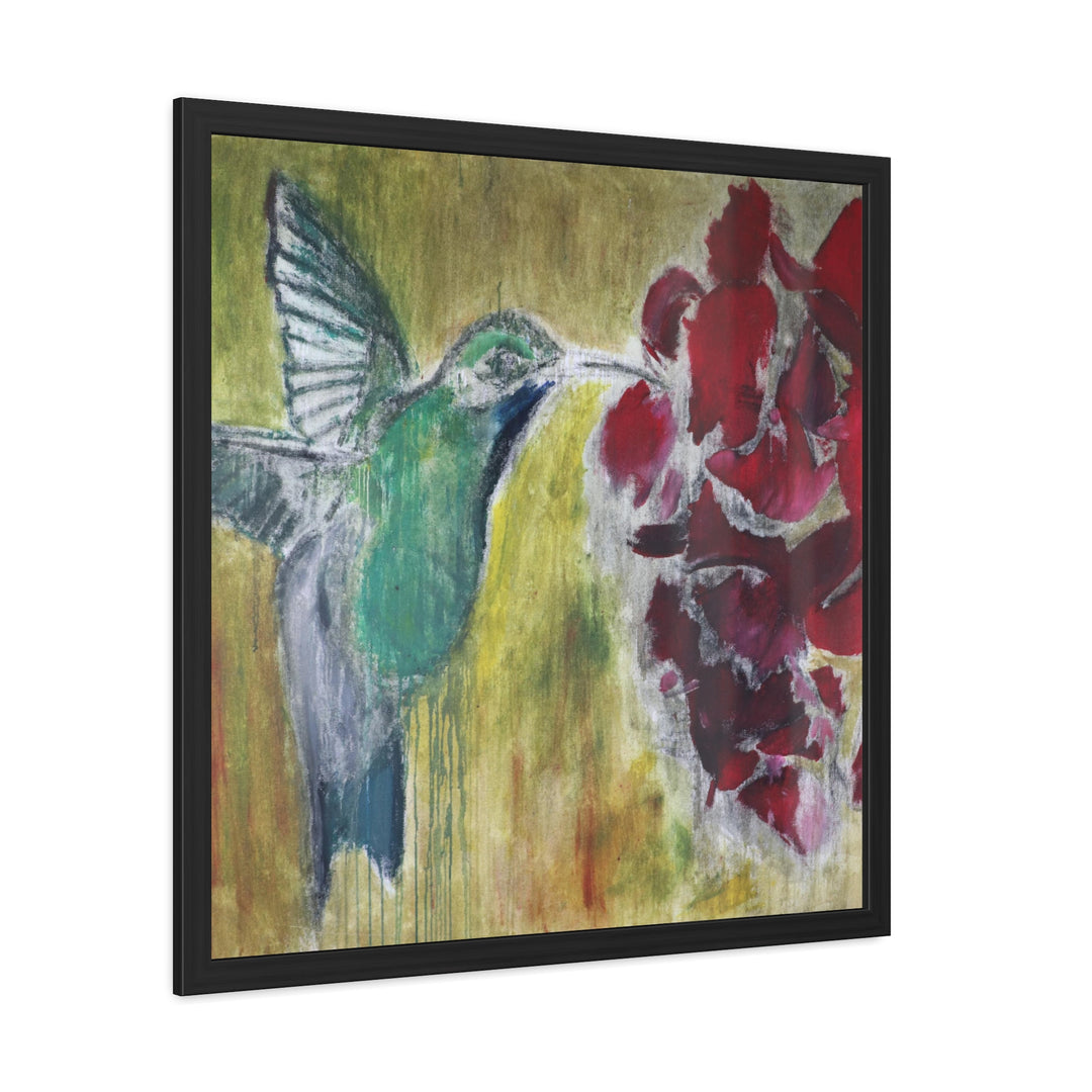 "Hummingbird #2" - Framed Poster (Unmatted MFG by Printify)