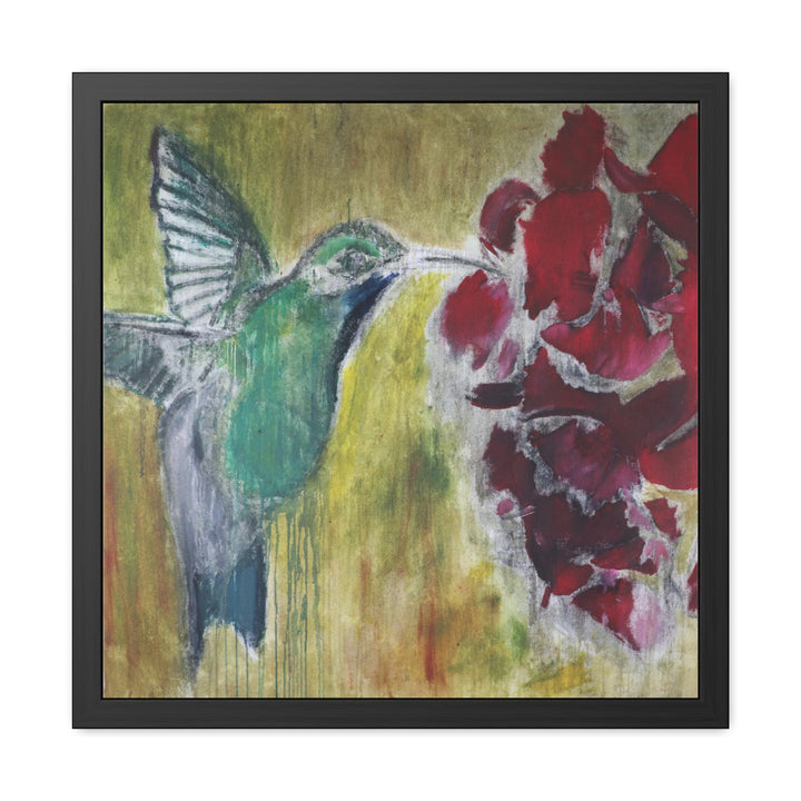 "Hummingbird #2" - Framed Poster (Unmatted MFG by Printify)