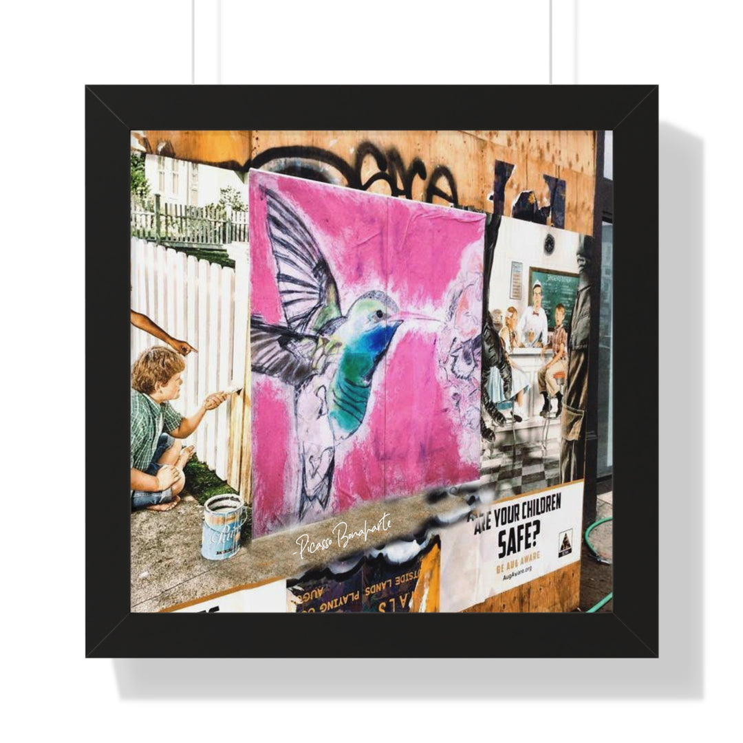 "Hummingbird #4 DT Portland, OR" - Framed Print