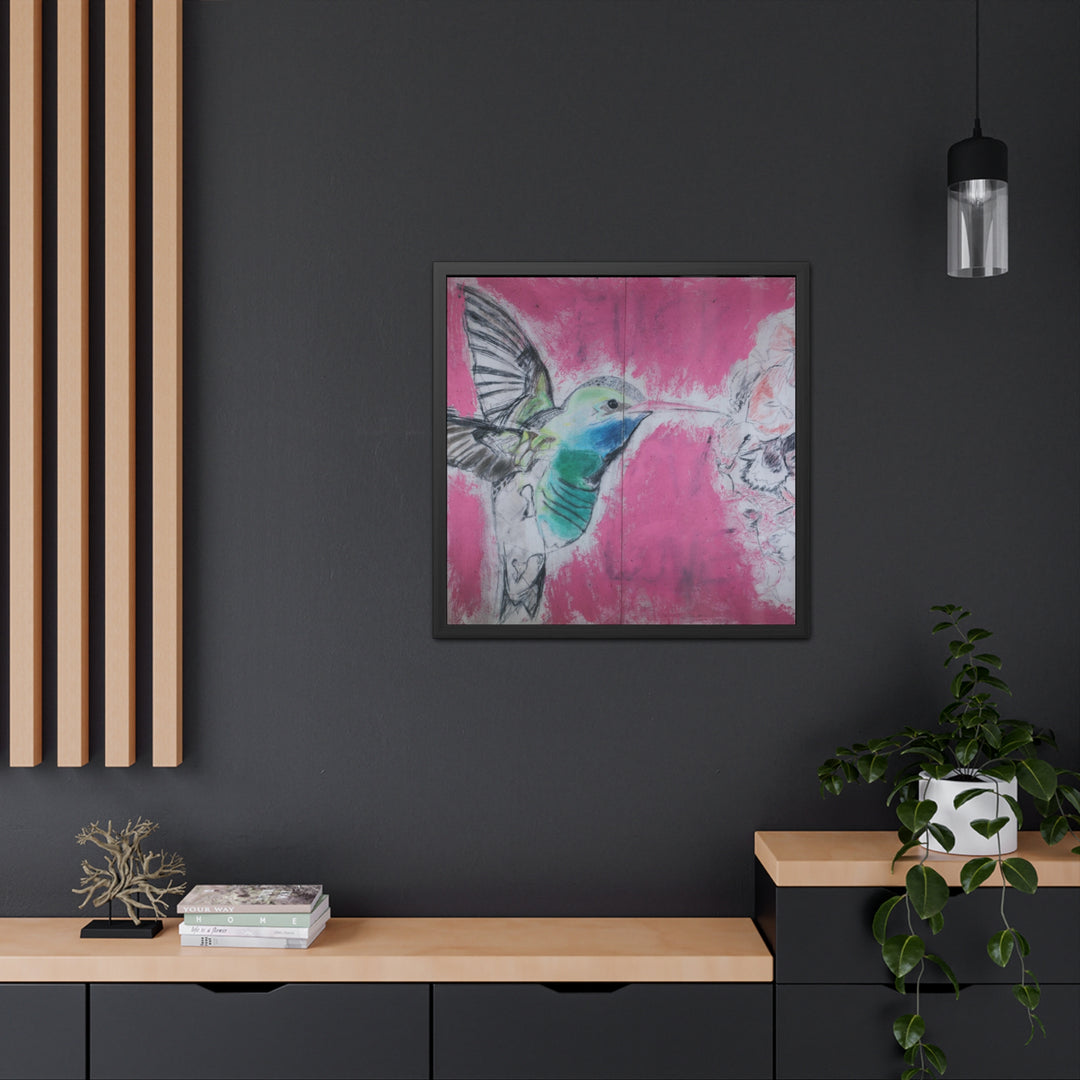 "Hummingbird #4" - Framed Poster (MFG by Printify)