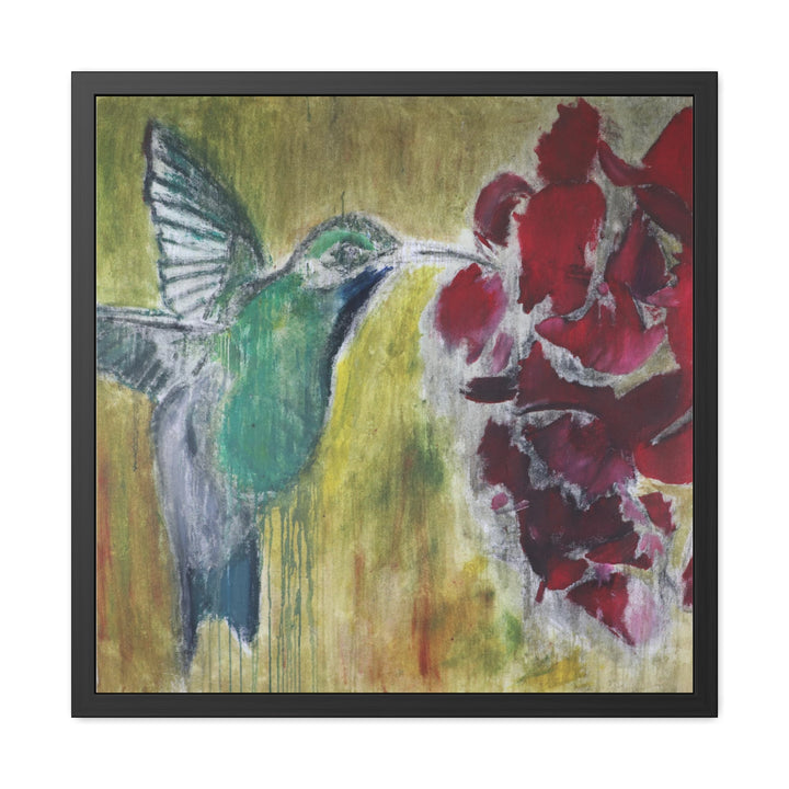 "Hummingbird #2" - Framed Poster (Unmatted MFG by Printify)