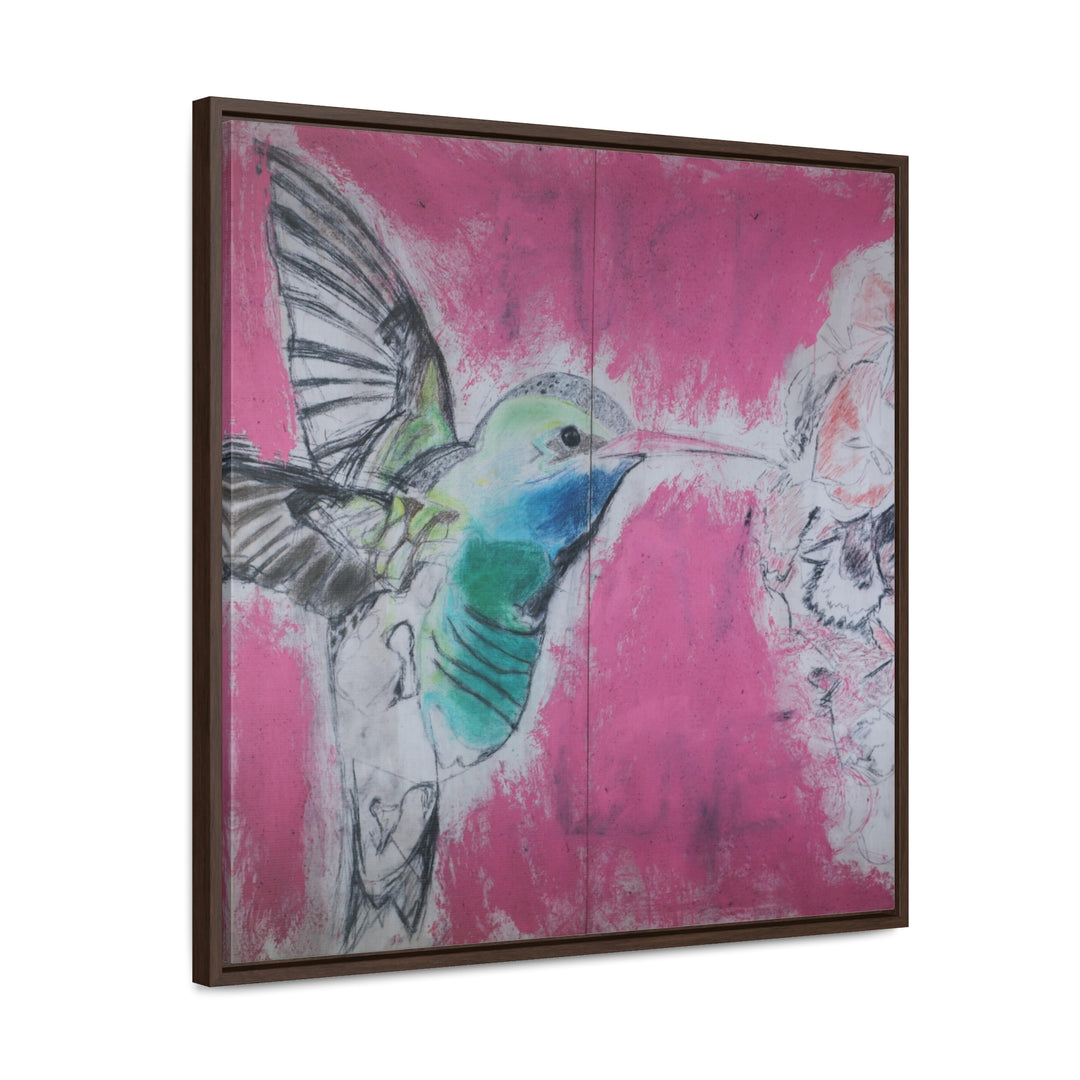 "Hummingbird #4" Gallery Wrapped/Framed Canvas (MFG by Printify)