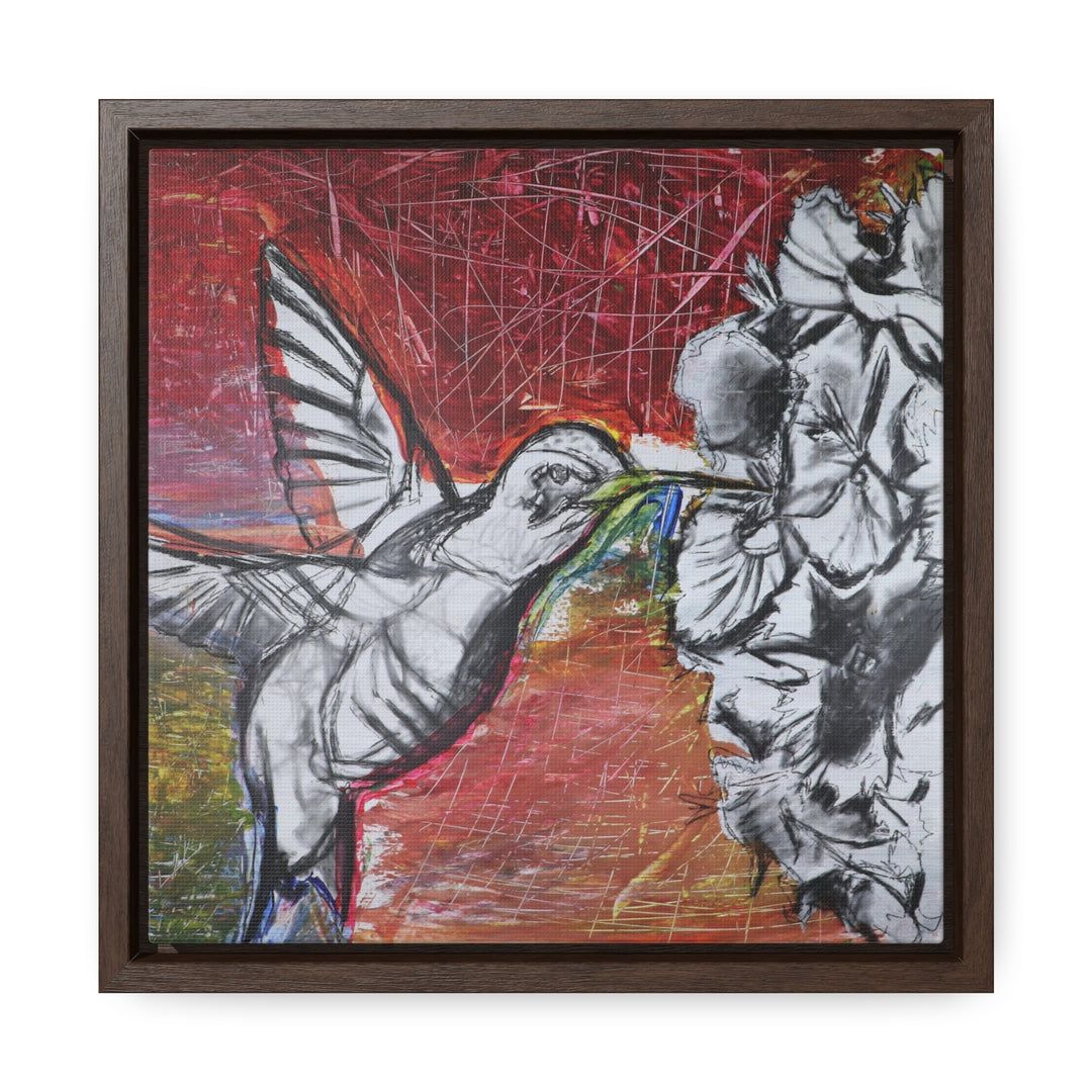 "Hummingbird #1" Gallery Wrapped/Framed Canvas (MFG by Printify)