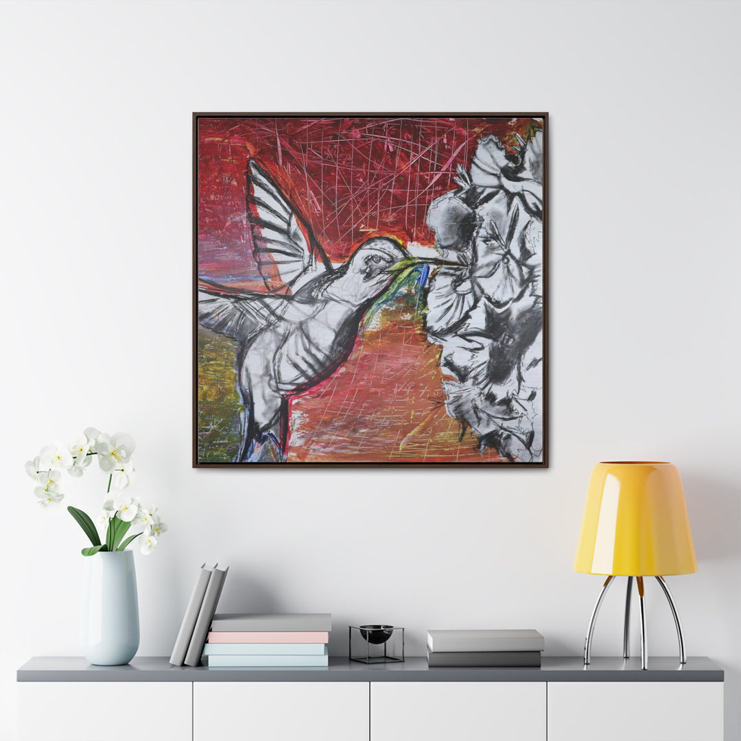 "Hummingbird #1" Gallery Wrapped/Framed Canvas (MFG by Printify)