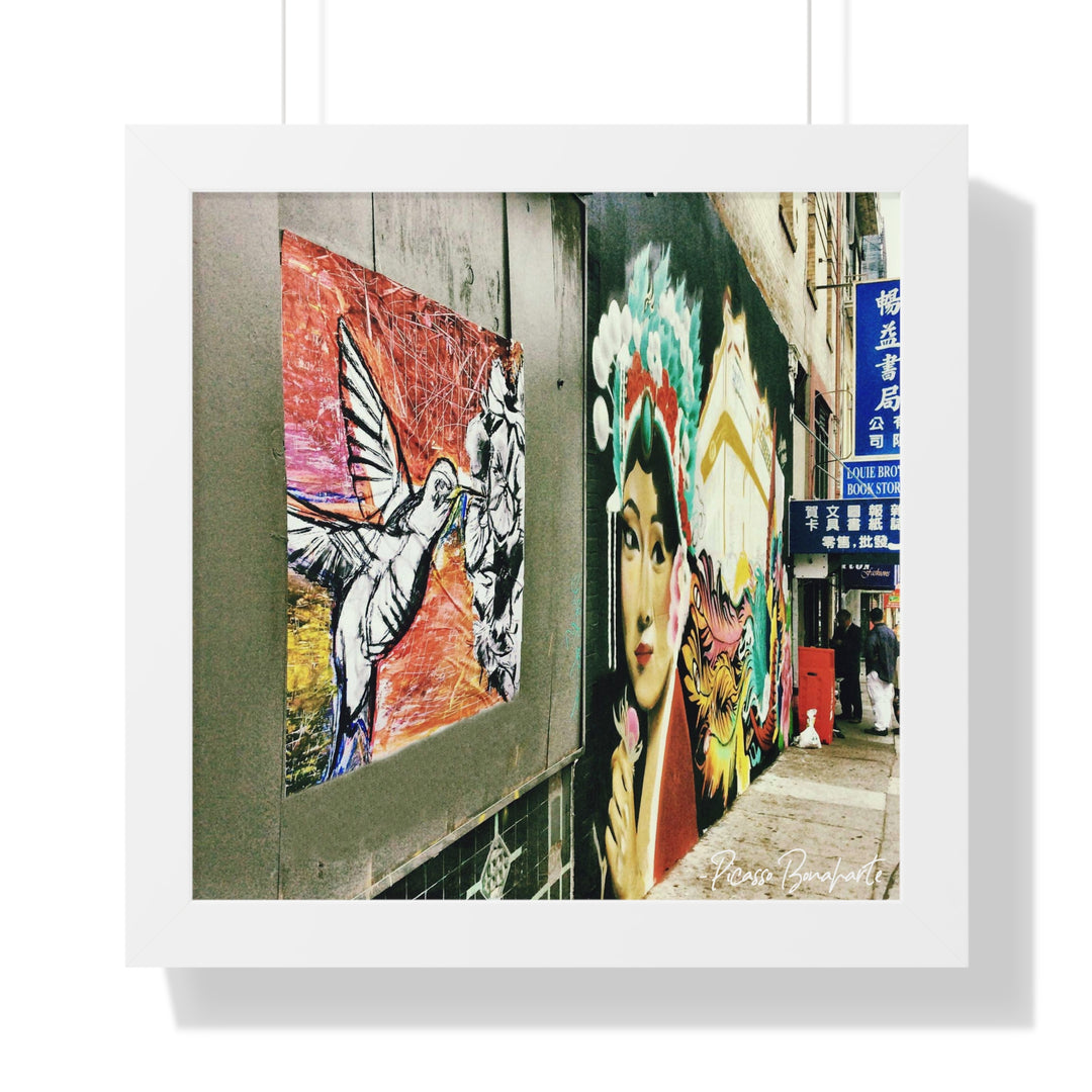 "Hummingbird #1 China Town, SF" - Framed Print