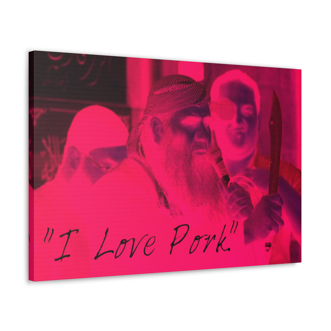 "I Love Pork" Gallery Wrapped Canvas