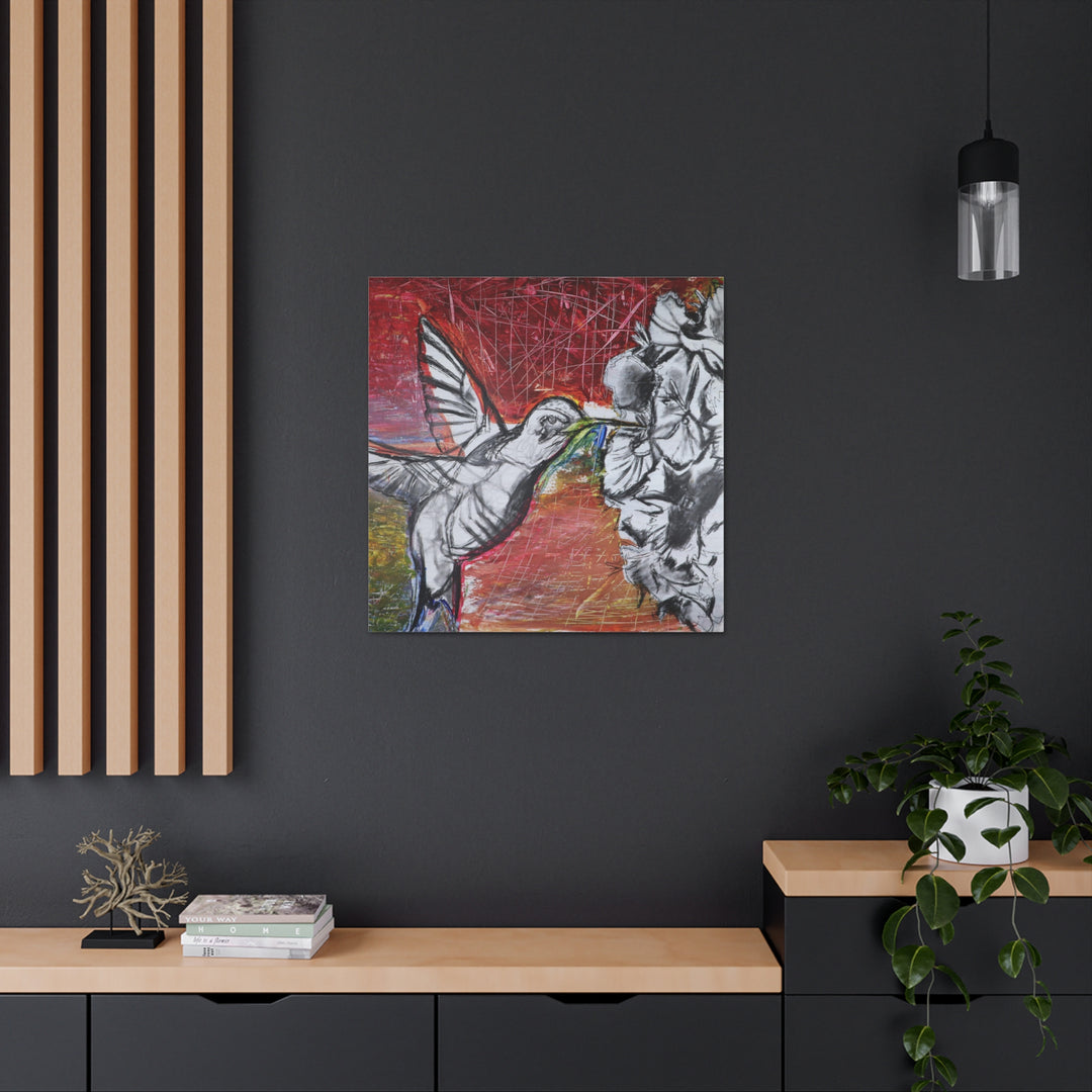 "Hummingbird #1" - Gallery Wrapped Canvas (MFG by Printify)